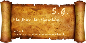 Stojkovits Gusztáv névjegykártya