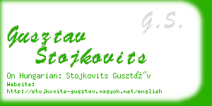 gusztav stojkovits business card